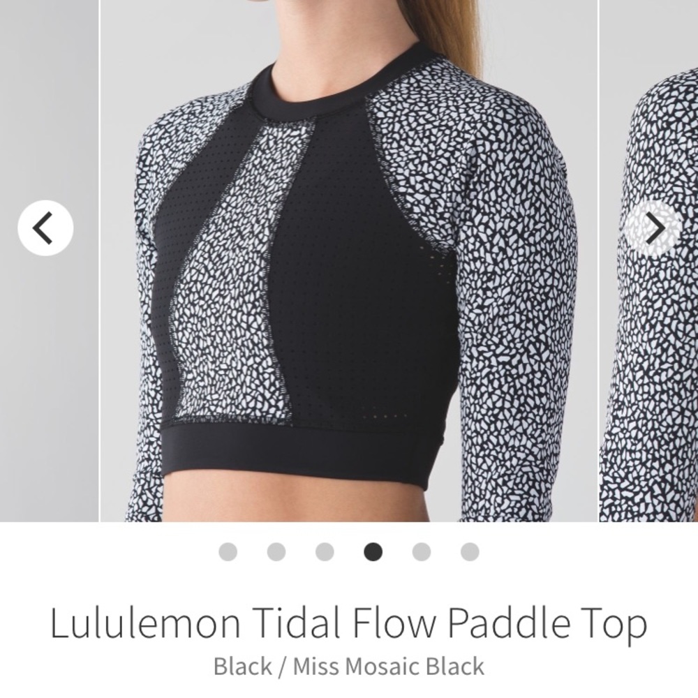 Lululemon Athletica Black and White Paddle Top